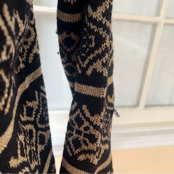 Vintage black gold metallic abstract sweater - Picture 7 of 10